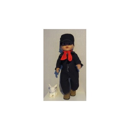 boerenoveral zwart baby born 43cm