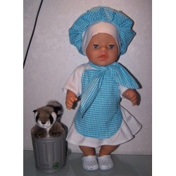 kokin set blauw baby born 43cm