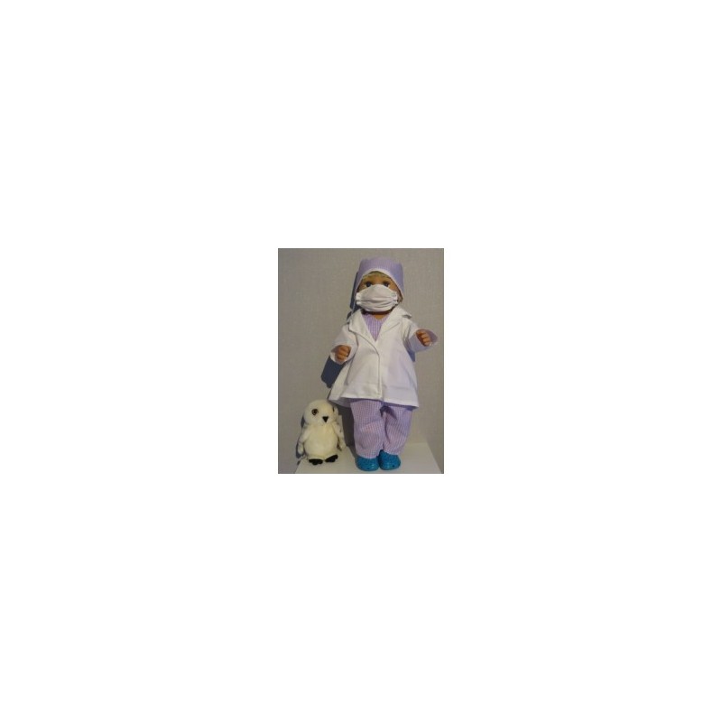 dokters set lila geruit baby born 43cm