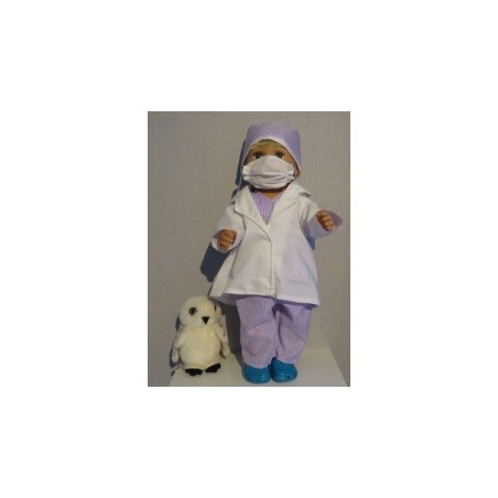 dokters set lila geruit baby born 43cm