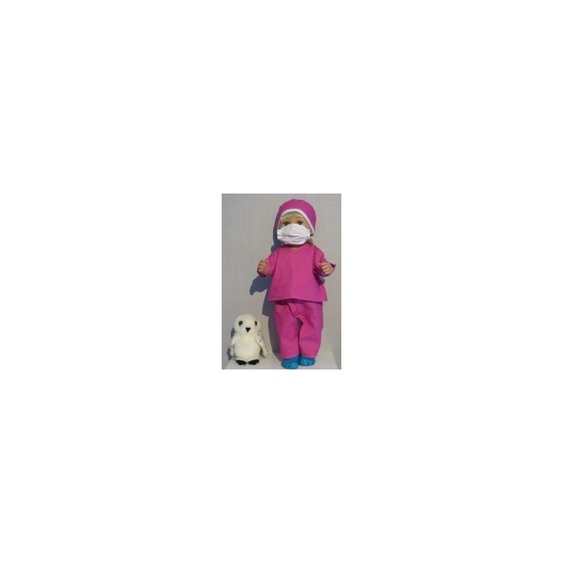 dokters set hard roze baby born 43cm
