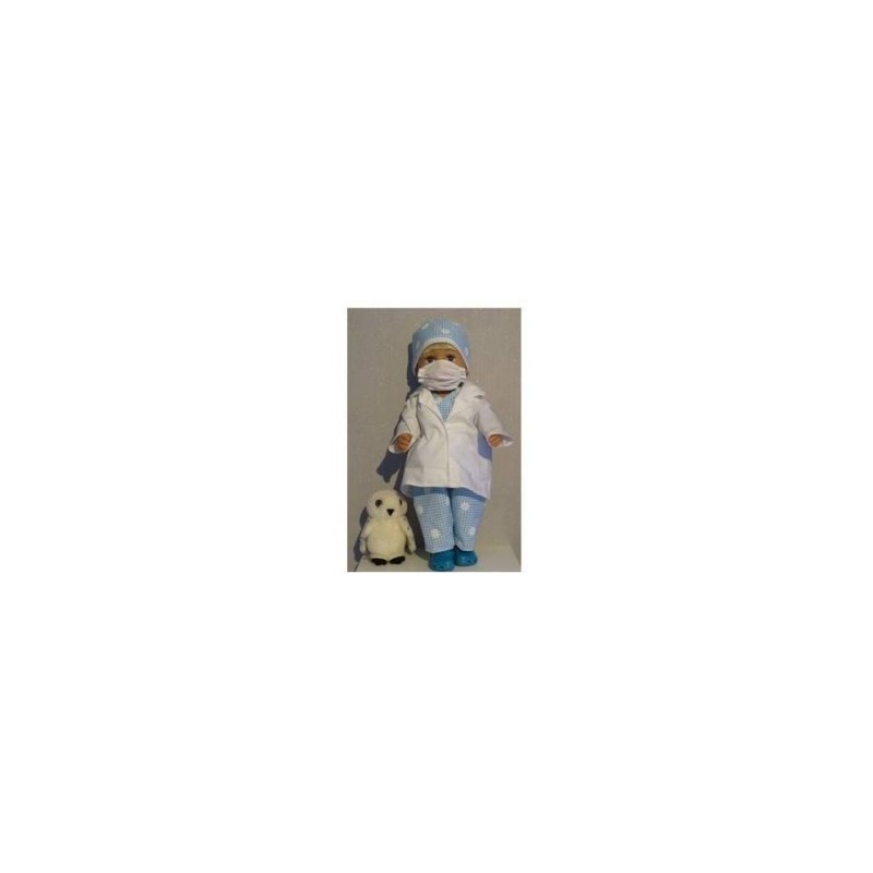 dokters set blauw geruit baby born 43cm