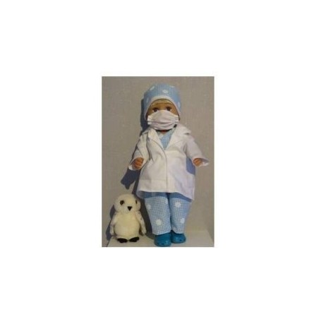 dokters set blauw geruit baby born 43cm