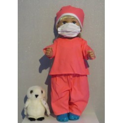dokters set zalm roze baby born 43cm