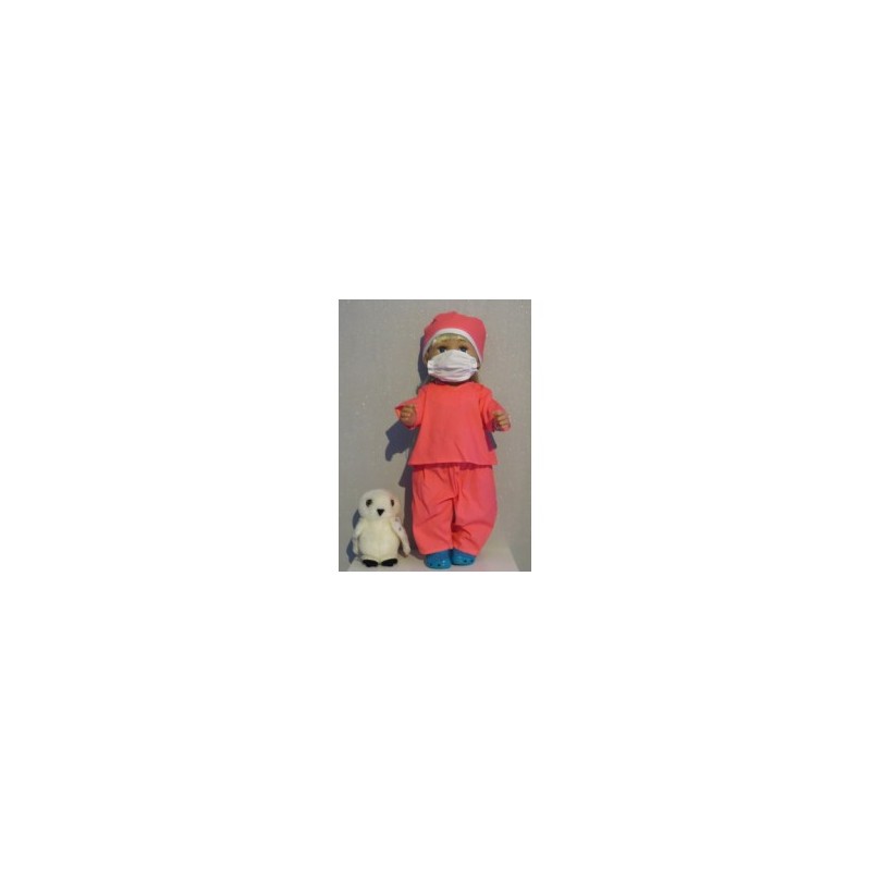 dokters set zalm roze baby born 43cm