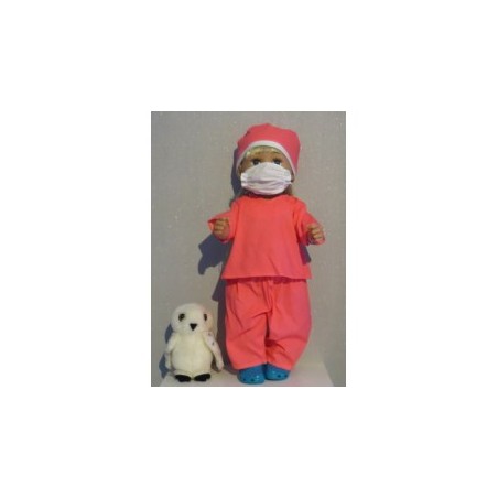 dokters set zalm roze baby born 43cm