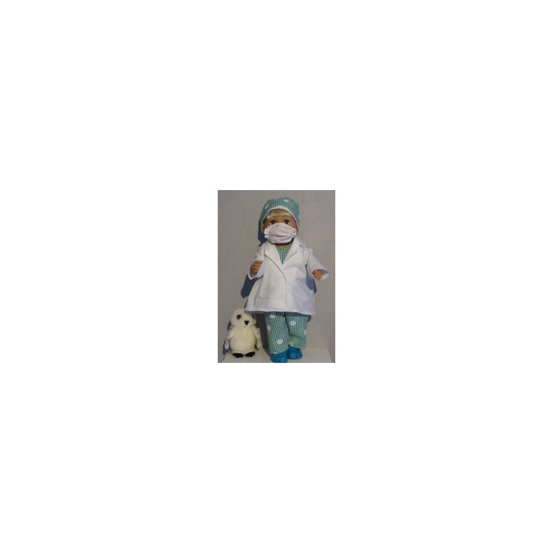 dokters set groen geruit baby born 43cm