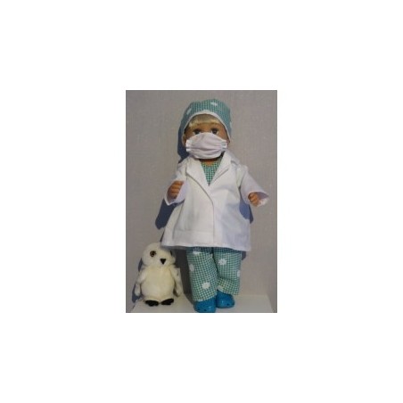 dokters set groen geruit baby born 43cm