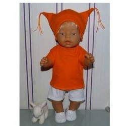 supporters setje oranje  baby born 43cm