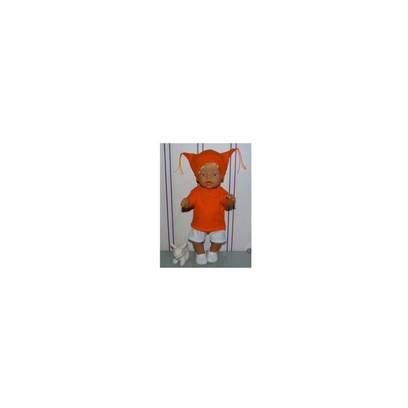 supporters setje oranje  baby born 43cm