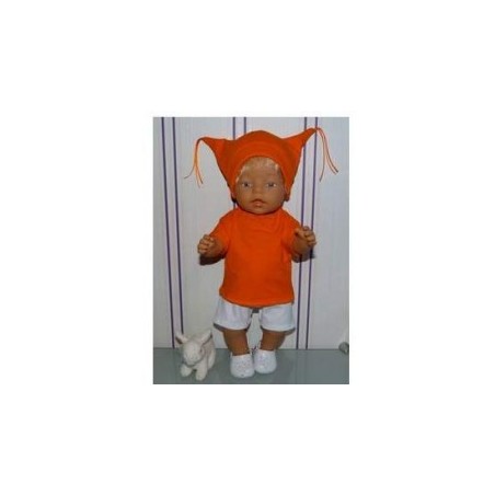 supporters setje oranje  baby born 43cm