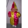 clownspak geel met hard roze baby born 43cm