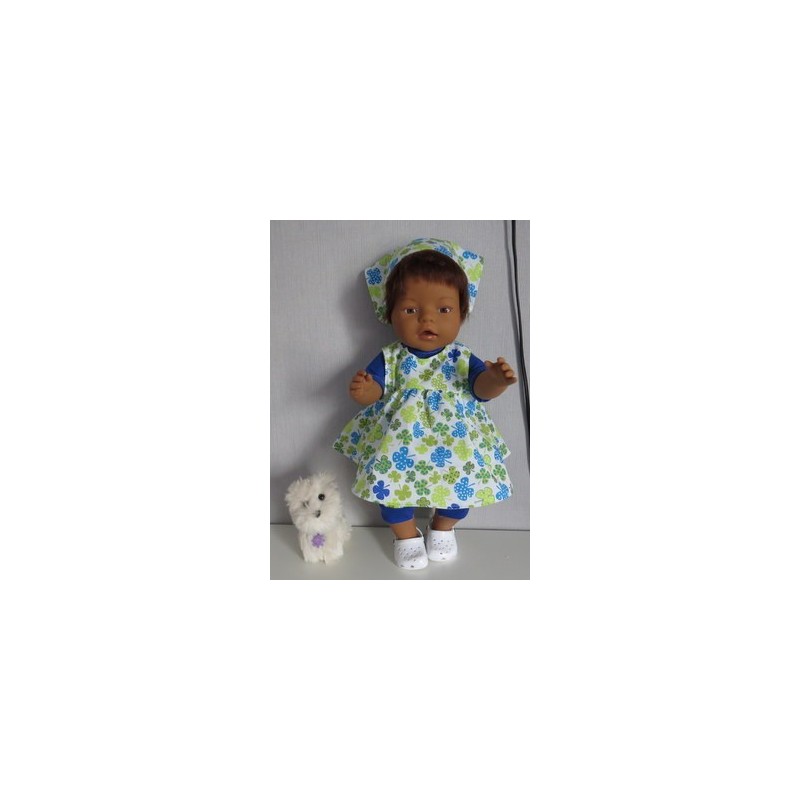 uitgebreide set klavertjes blauw baby born 43cm