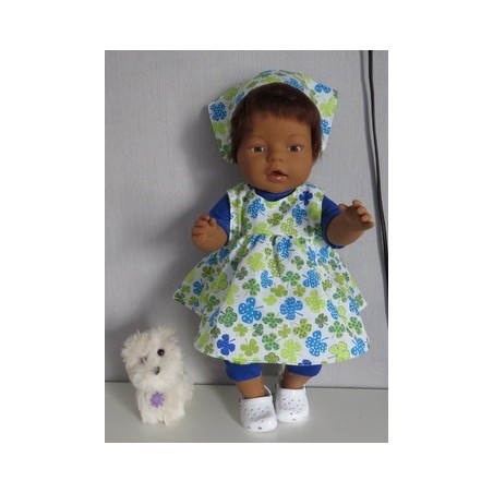 uitgebreide set klavertjes blauw baby born 43cm
