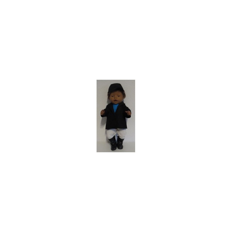 paardrijd set met blauw baby born 43cm