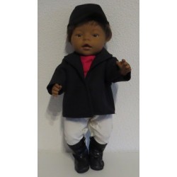 paardrijd set met roze baby born 43cm