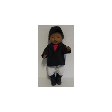 paardrijd set met roze baby born 43cm