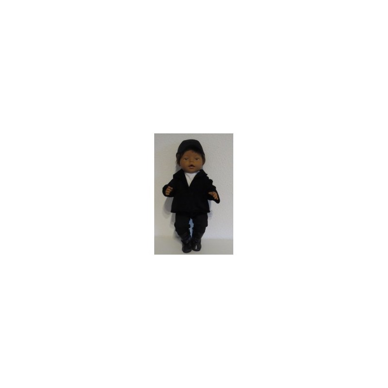 paardrijd set zwart baby born 43cm