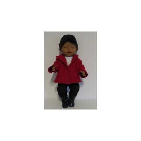 paardrijd set rode jas baby born 43cm
