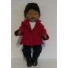 paardrijd set rode jas baby born 43cm