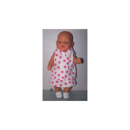 joggingspak hard roze hartjes baby born 43cm