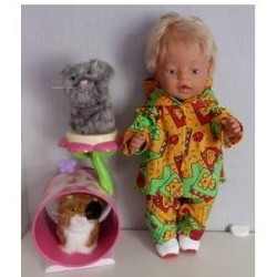 joggingspak geel beren baby born 43cm