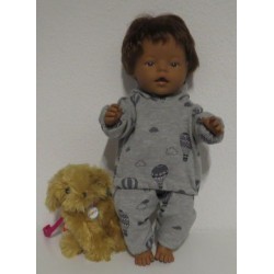 joggingspak grijs luchtballonen baby born 43cm