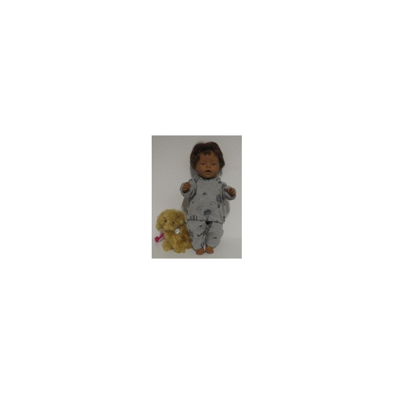 joggingspak grijs luchtballonen baby born 43cm