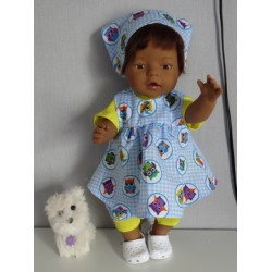 uitgebreide set licht blauw uilen baby born 43cm