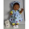 uitgebreide set licht blauw uilen baby born 43cm