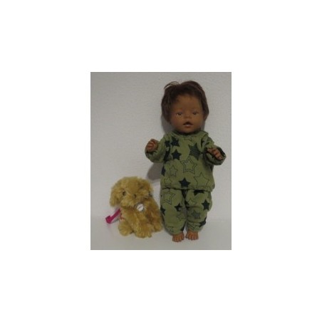 joggingspak groen sterren baby born 43cm