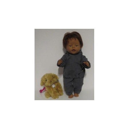 joggingspak grijs baby born 43cm