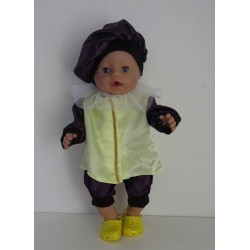 pietpak geel met paars baby born 43cm