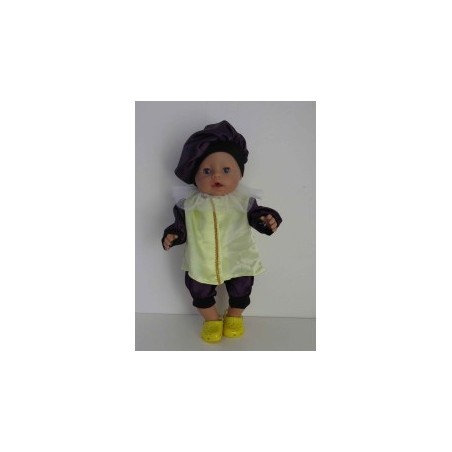 pietpak geel met paars baby born 43cm