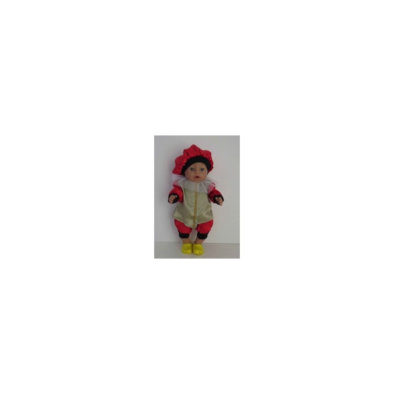 pietpak goud met rood baby born 43cm