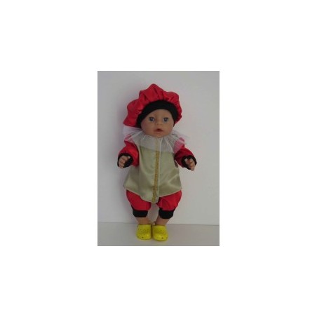 pietpak goud met rood baby born 43cm