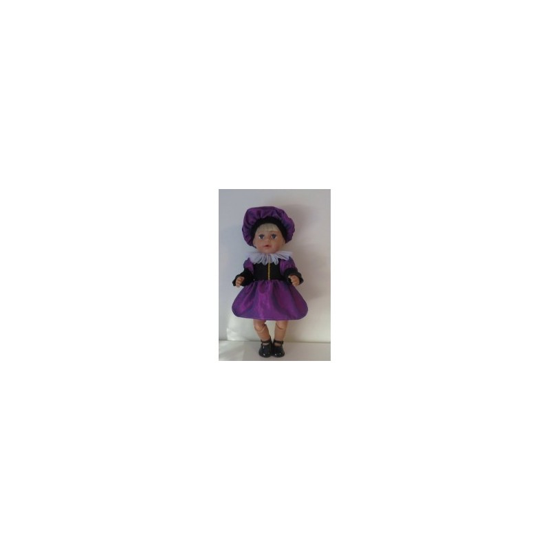 pietjurk paars  baby born 43cm