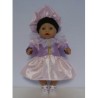 pietjurk lila met licht roze  baby born 43cm