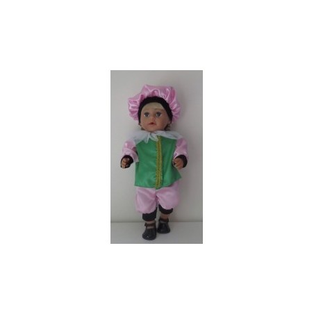 pietpak groen met roze baby born 43cm