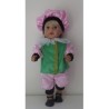 pietpak groen met roze baby born 43cm