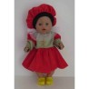 pietjurk goud met rood  baby born 43cm