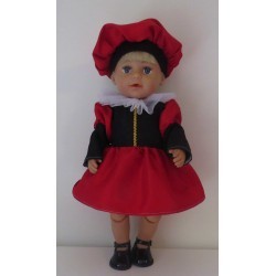 pietjurk rood  baby born 43cm