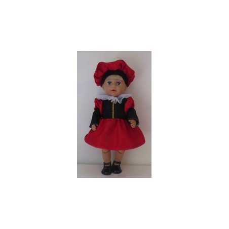 pietjurk rood  baby born 43cm