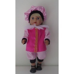 pietpak hard roze met roze baby born 43cm