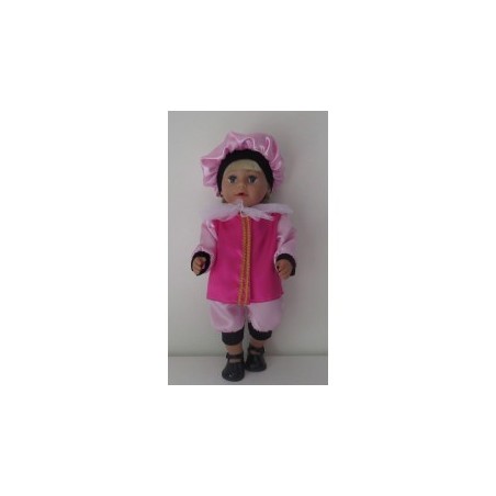 pietpak hard roze met roze baby born 43cm