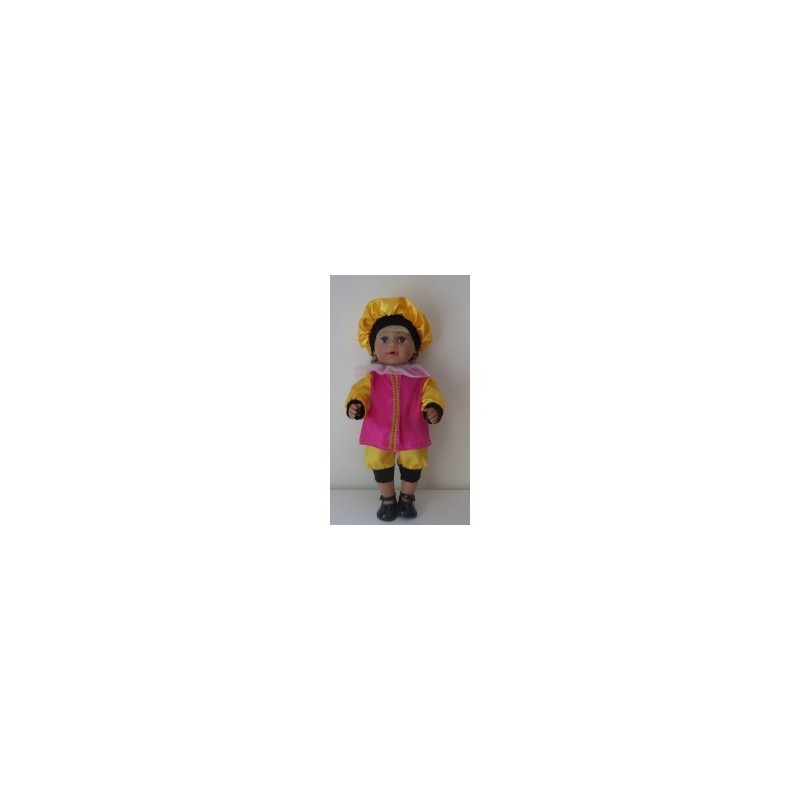 pietpak hard roze met geel baby born 43cm