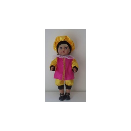 pietpak hard roze met geel baby born 43cm
