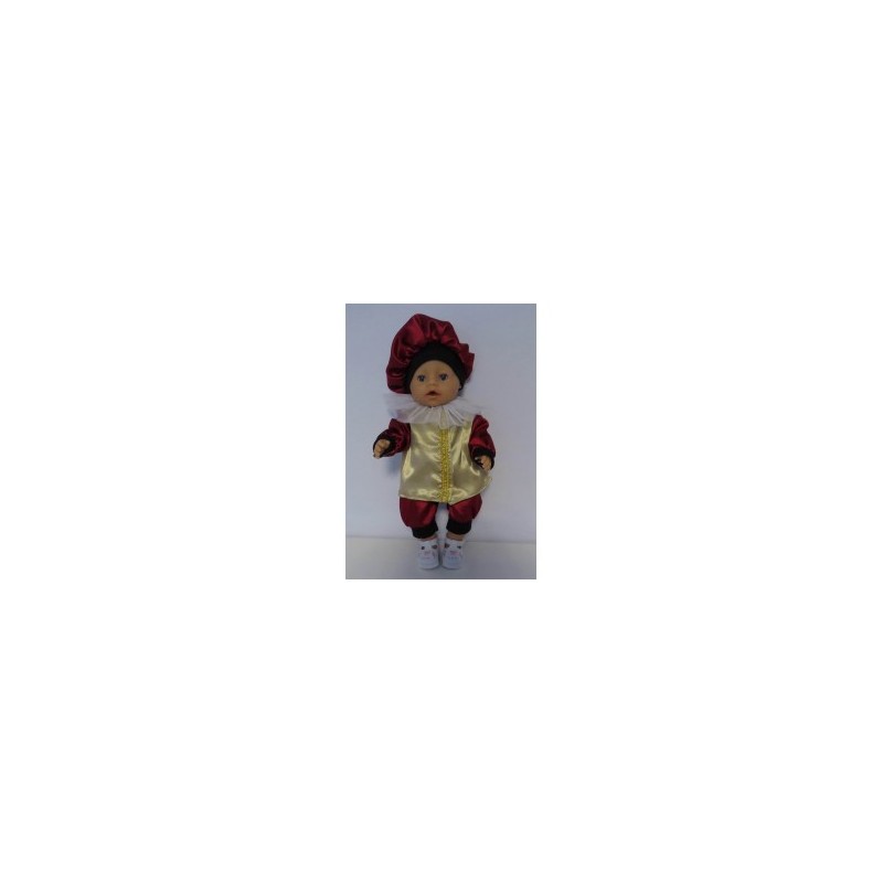 pietpak goud met rood baby born 43cm