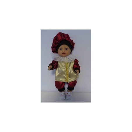 pietpak goud met rood baby born 43cm