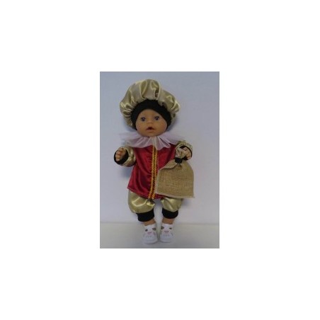 pietpak rood met goud baby born 43cm